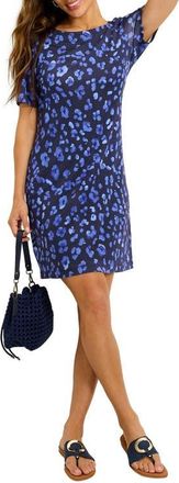 Tommy Bahama Darcy Lush Leopard Print Stretch Ponte Dress in Coastline at Nordstrom, Size X-Large