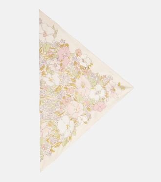 Calvin Klein Lorelai floral silk scarf