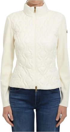 Moncler High Neck Ribbed Sweater - Dames - Zomerjassen - Wit - XS - Jassen