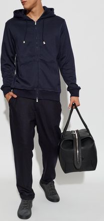 Eleventy Hoodie, Mens, Navy Blue