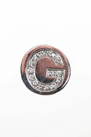 Spallanzani Sterling Silver Diamond Initial G Letter Magnetic Round Charm