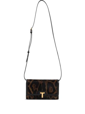 Tom Ford leopard-print wallet - women - Calf Leather/Viscose/Bos Taurus - One Size - Brown