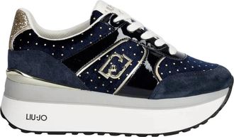 Liu Jo Maxi Wonder Plus 02 - Dames - Sneakers - Blauw - 38 EU - Leer - Schoenen