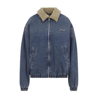 Miu Miu Dames, Jassen, Blauw, Maat: M Denim
