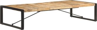 vidaXL Mesa De Centro De Madera De Mango Rugosa 180x90x40 Cm Vidaxl
