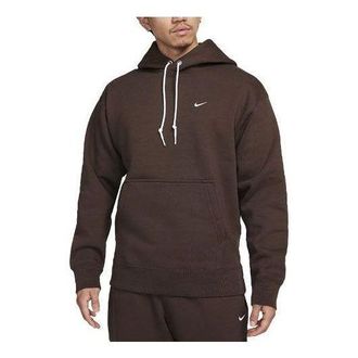 Nike Solo Swoosh Fleece Hoodie (Asia Sizing) Brown DX1356-237