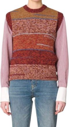 Vanessa Bruno Fleming Crew-Neck Vest In Multi