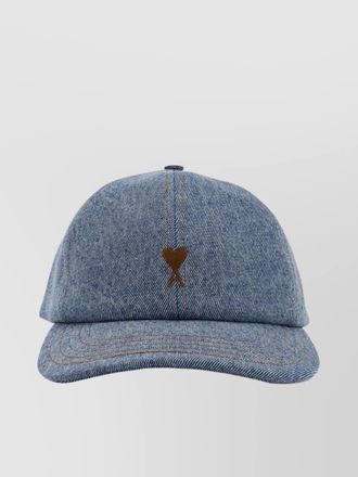 Ami stitched denim baseball cap