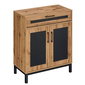 Costway Costway Sideboard Cabinet 2-Door Buffet Cabinet w/Drawer & 3 Removable Shelves in Natural