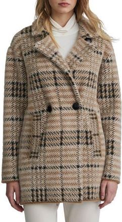 NVLT Eyelash Bold Check Longline Coat in Natural at Nordstrom Rack, Size Medium