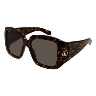 Gucci Sunglasses, female, Brown, Size: 55 MM Sunglasses