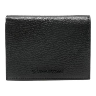 Emporio Armani Wallets & Cardholders, male, Black, Size: ONE SIZE Slim Leather Wallet with Rfid Protection
