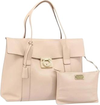 Ferragamo Pre-owned Tote Bags, female, Beige, Size: ONE SIZE Pre-owned Tote Bag