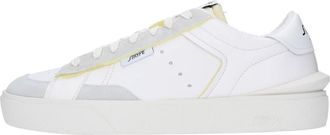 Strype Sneakers Wit - Heren - Sneakers - Wit - 43 EU - Leer - Schoenen