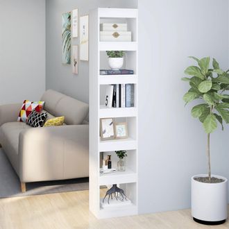 Berkfield Home Book Cabinet/Room Divider White 40x30x198 cm | Size: 40 x 30 x 198 cm