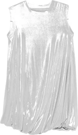 Norma Kamali metallic gedrapeerde mini-jurk