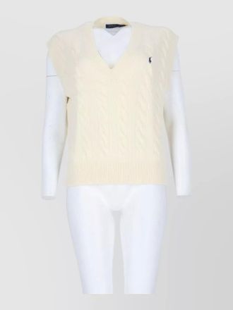 Polo Ralph Lauren cable knit v neck sleeveless top