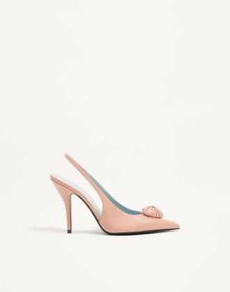 Valentino Garavani D&eacute;collet&eacute; Slingback Coeur Royal In Capretto 100mm Donna PHARD 35.5