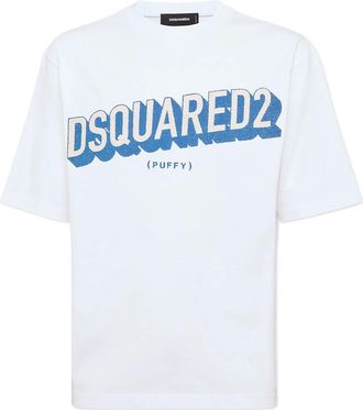 Dsquared2 3D Logo T-shirt - Heren - T-shirts - Wit - XL - Katoen - Tops