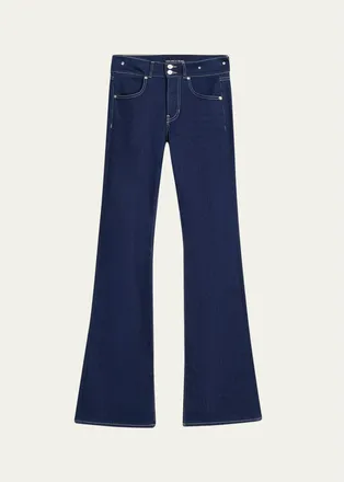 Veronica Beard Beverly Mid-Rise Flare Jeans