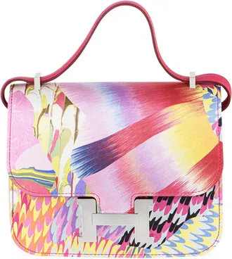 Herm&egrave;s Herm&egrave;s Constance 18cm Marble Silk PHW Limited Edition
