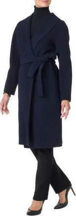 Bruno Magli Double Face Wool Blend Coat in Navy at Nordstrom Rack, Size Medium