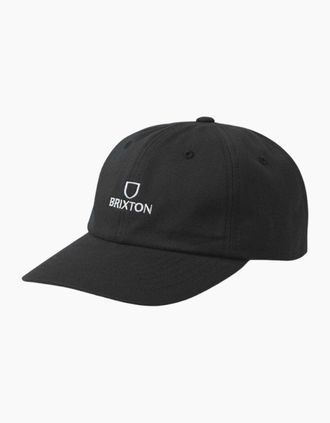 Brixton Mens Brixton Rinse Alpha Black/White Adjustable Hat - Size: ONE size