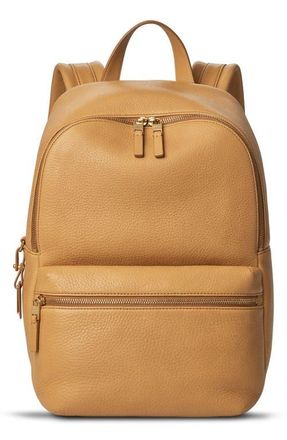 Shinola Small Runwell Leather Backpack in Honey at Nordstrom