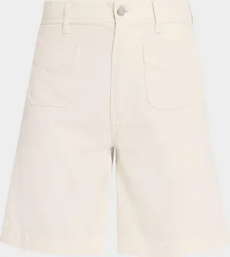 Veronica Beard Carter Front-Pocket Bermuda Shorts