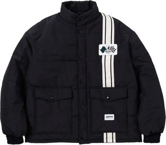 Neighborhood Piumino con dettaglio a righe - Nero