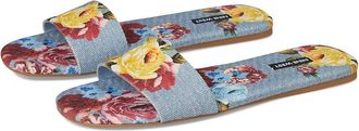 Nine West Lolipop Womens Dress Sandals Blue Scattered Rose Denim : 5.5 M, Synthetic