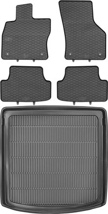 OEM Juego De Alfombrillas De Goma Para Coche Y Maletero Para Seat Le&oacute;n Iii St/kombi (2013-2020)