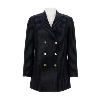Thom Browne Dames, Jassen, Blauw, Maat: M Leer