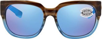 Costa WATERWOMAN 2 Blue Mirror Polarized Glass Ladies Sunglasses WTR 251 OBMGLP 58