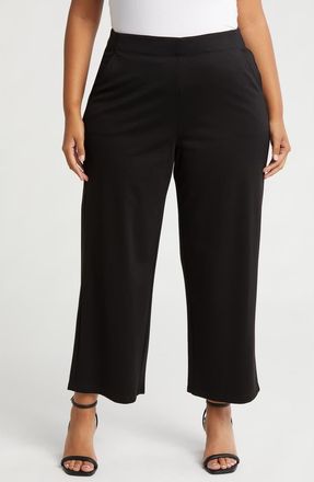 Max Studio Easy Wide Leg Ponte Pants in Black at Nordstrom Rack, Size 1X