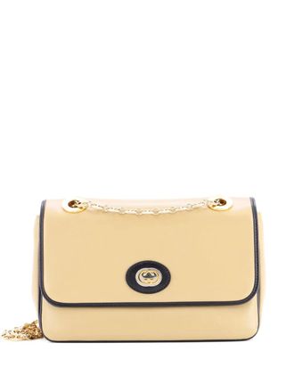 Gucci Marina Chain Flap Bag Leather Small crossbody bag - women - Calf Leather - One Size - Black