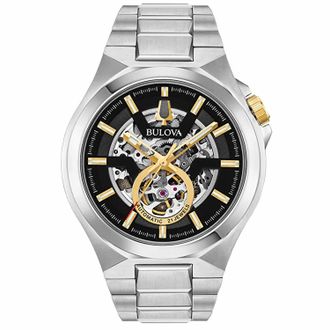 Bulova Mens Maquina Black Dial Watch