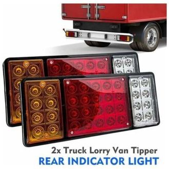OEM Juego De 2 Luces Traseras De 12 V Y 36 Led Para Coche, Intermitentes De Freno Para Cami&oacute;n, Remolque, Caravana, Furgoneta -crezuo