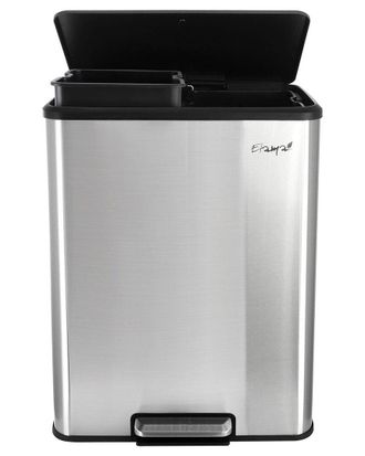 Elama Large 8 Gallon Split Step Trash Bin
