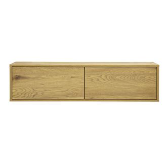 Miliboo Mueble Tv Mural Acabado Madera Clara Roble L120 Cm Flexo