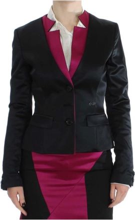 Exte Drieknoopsblazer met enkele rij knopen - Dames - Blazers - Zwart - S - Polyester - Jassen