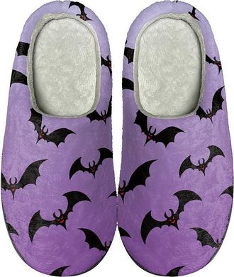 Generic [Warm Upgrade] Womens Warm Slippers Soft and Comfortable Warm Your Feet in Winter Moccasins Slippers for Women Wide (Purple, 4.5)