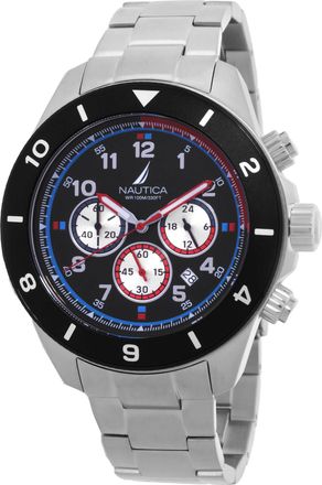 Nautica One Chronograph Quartz Black Dial Mens Watch NAPNOS406