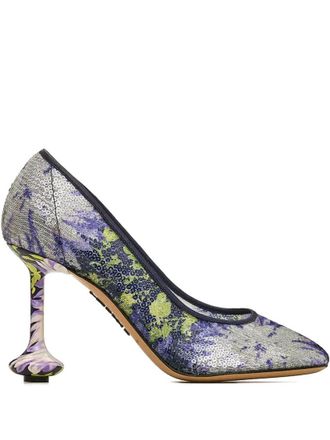 Loewe Light Purple Sequined Pumps