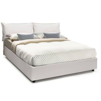 Talamo Italia Dmora - Talamo Italia - Letto matrimoniale Acrab, Letto contenitore con rivestimento in ecopelle, 100% Made in Italy, Apertura frontale, adatto per