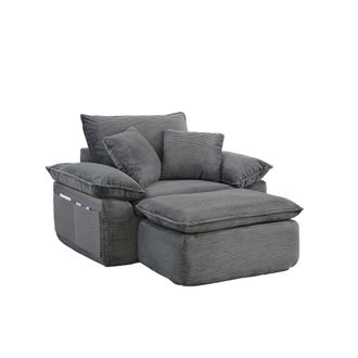 STILVORA Stilvora Sedia Da Ufficio Ergonomica Con Poggiapiedi E Supporto Lombare Ad Aria, Pelle, Nero