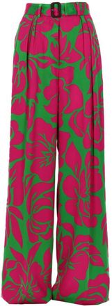 Dries Van Noten Multicolor Flared Flat Front Pants