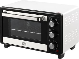 HOMCOM Horno El&eacute;ctrico De Sobremesa 16l 1400w Con 3 Modos De Calor Temperatura Hasta 230 &deg; Temporizador Bandeja De Horneado Y Rejilla 44x32x28,1 Cm