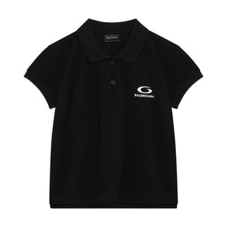 Balenciaga Polo Shirts, female, Black, Size: L Loop Sports Icon Short Sleeve Polo