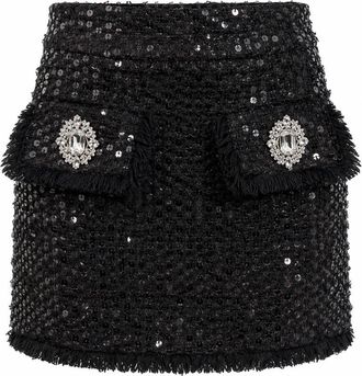 Philipp Plein Dames, Rokken, Zwart, Maat: XS Katoen